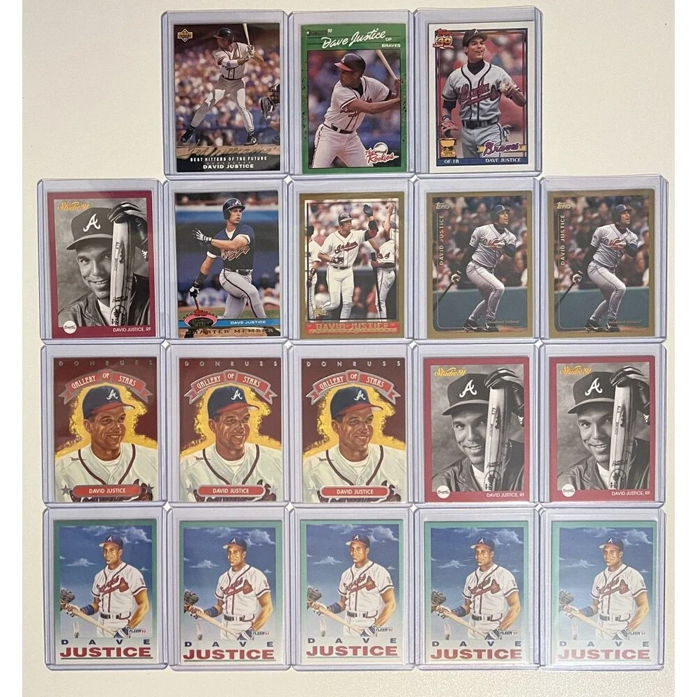 David Justice cards with 1992 Upper Deck Ted Williams' Best #T17